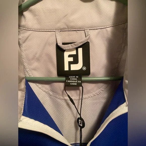 FootJoy Blue and Gray Half-Zip Pullover. Size medium. New with tags - Picture 6 of 7